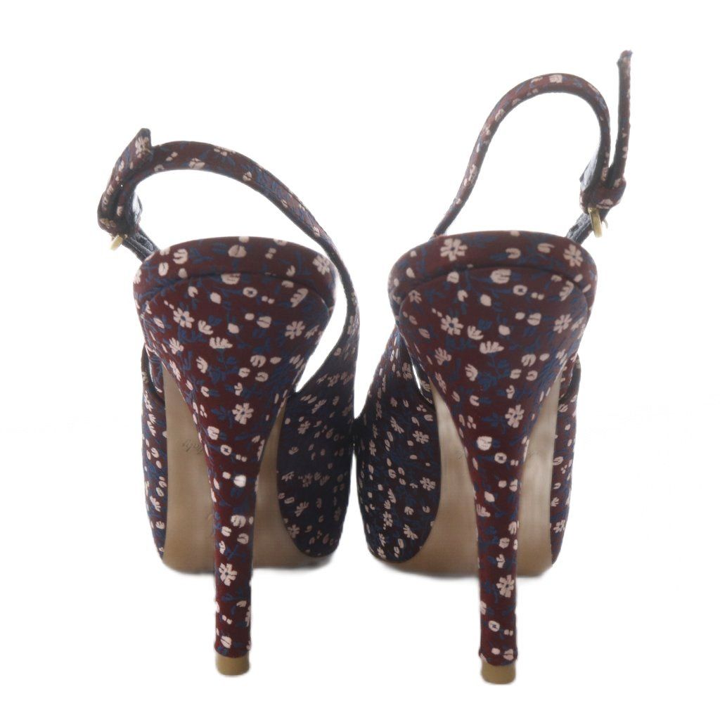 Louis Vuitton Sandals Pin Heel Floral Pattern Ribbon Motif Strap 34 — view 3