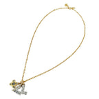 Louis Vuitton Necklace Metal Rhinestone Pendentif Love Letters Gold Silver — view 2