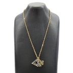 Louis Vuitton Necklace Metal Rhinestone Pendentif Love Letters Gold Silver — view 5