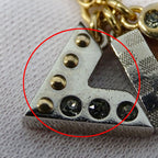 Louis Vuitton Necklace Metal Rhinestone Pendentif Love Letters Gold Silver — view 9