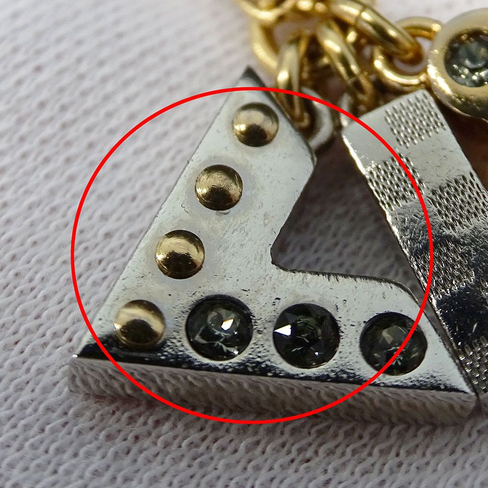 Louis Vuitton Necklace Metal Rhinestone Pendentif Love Letters Gold Silver — view 9