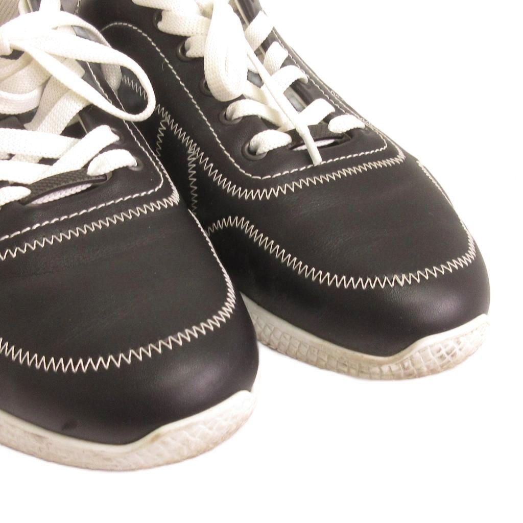 Bottega Veneta Sneakers Low Cut Stitch Leather Black Shoes 42 — view 7