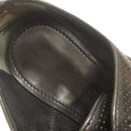 Louis Vuitton Business Shoes Lace Up Perforated Leather Black 8.5 — view 5