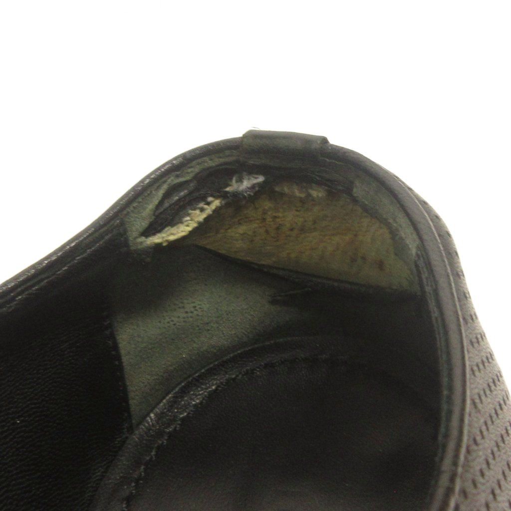 Louis Vuitton Business Shoes Lace Up Perforated Leather Black 8.5 — view 6