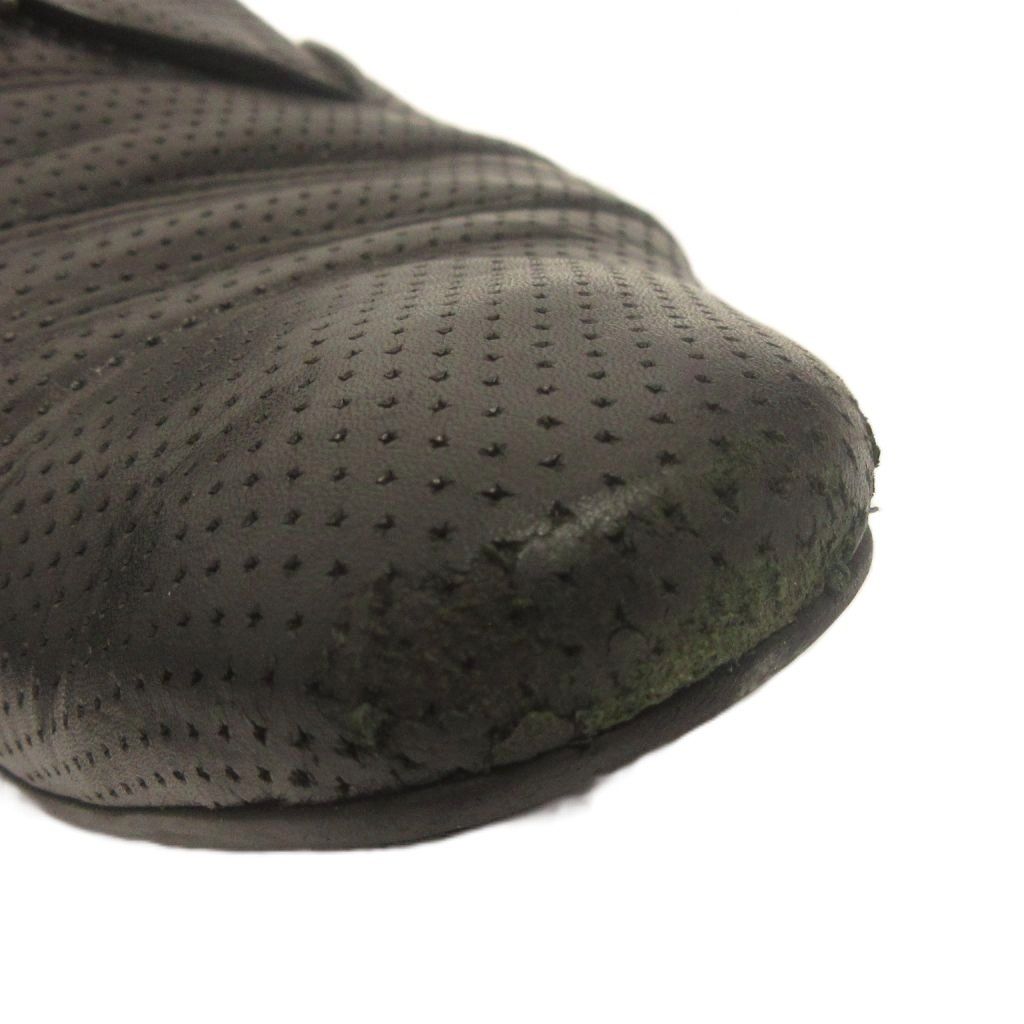 Louis Vuitton Business Shoes Lace Up Perforated Leather Black 8.5 — view 7
