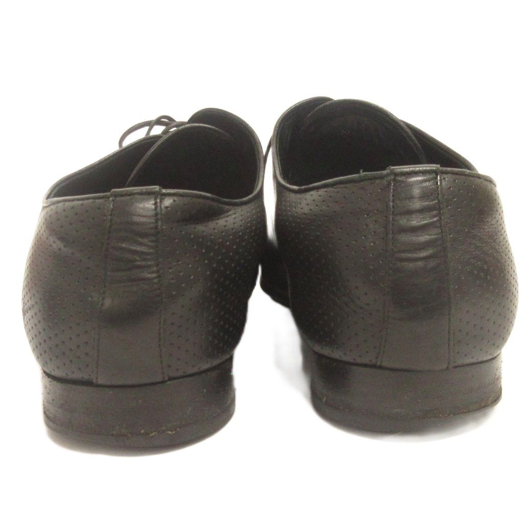 Louis Vuitton Business Shoes Lace Up Perforated Leather Black 8.5 — view 3