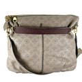 Louis Vuitton Selene MM Mahina Shoulder Bag Leather Taupe 2-Way