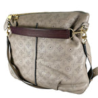 Louis Vuitton Selene MM Mahina Shoulder Bag Leather Taupe 2-Way — view 2
