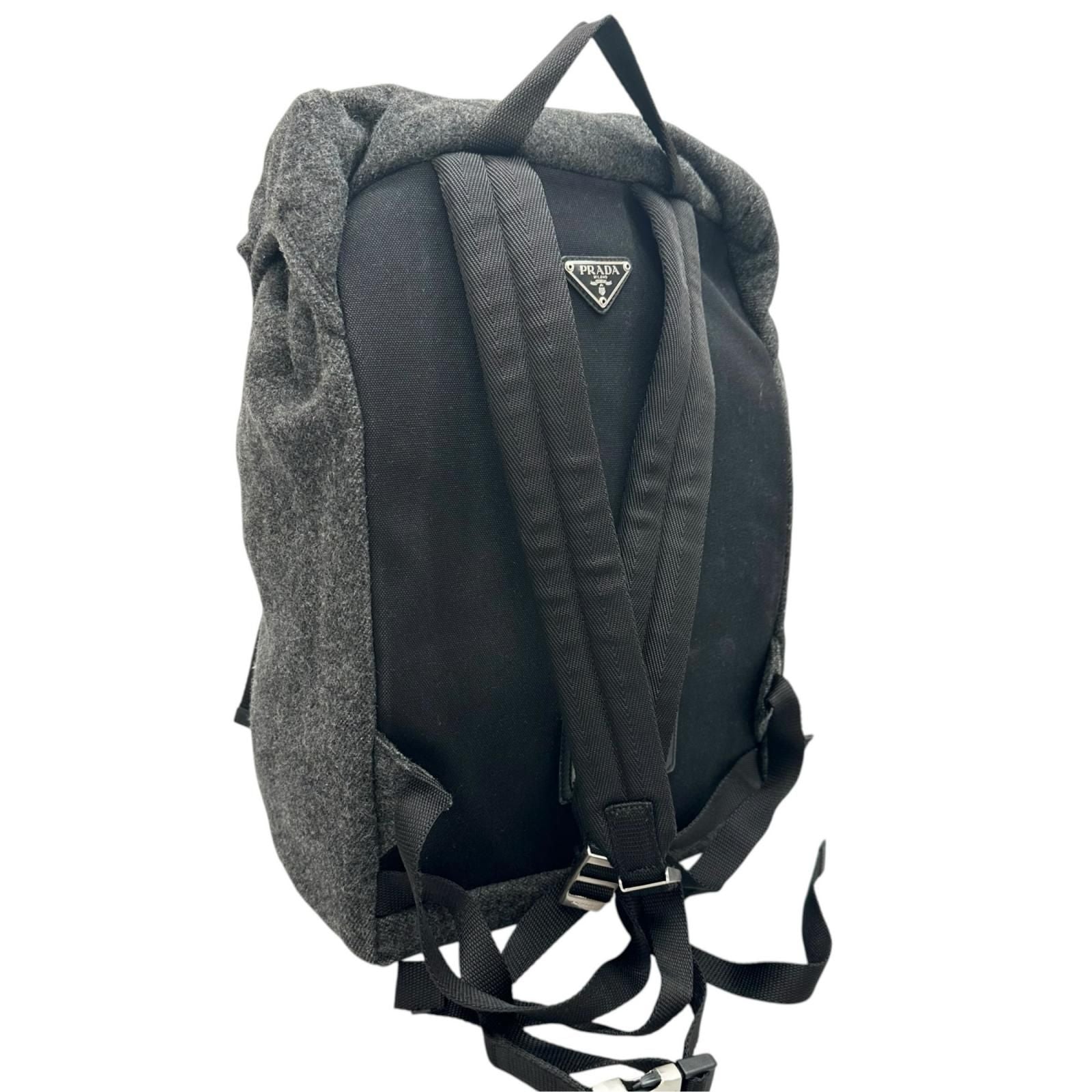 Prada Backpack Wool Gray — view 3