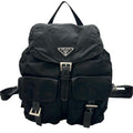 Prada Triangle Logo Backpack Nylon Black