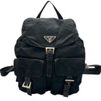 Prada Triangle Logo Backpack Nylon Black