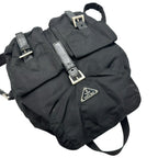 Prada Triangle Logo Backpack Nylon Black — view 5