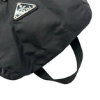 Prada Triangle Logo Backpack Nylon Black — view 6