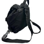 Prada Triangle Logo Backpack Nylon Black — view 7