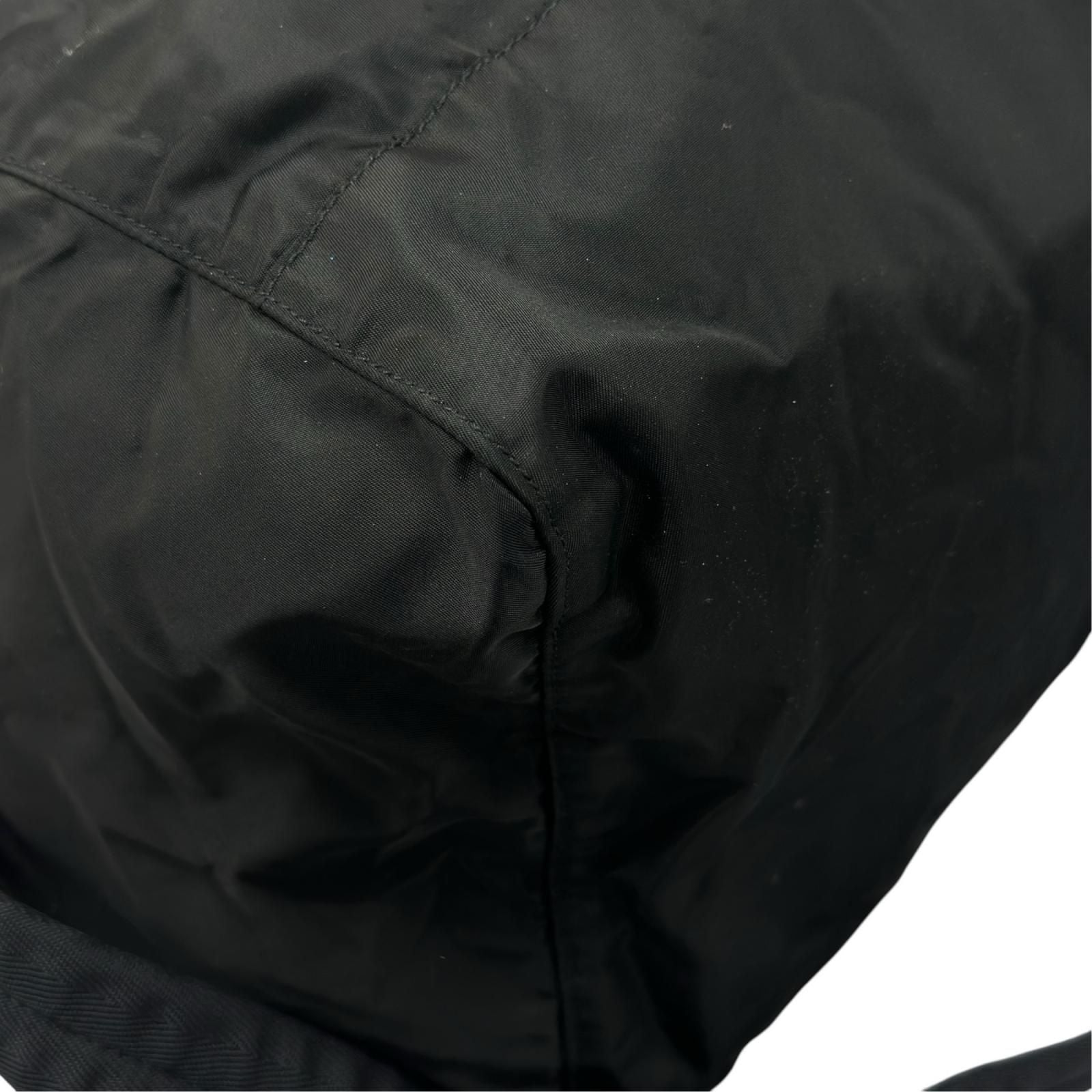 Prada Triangle Logo Boston Bag Nylon Black — view 7