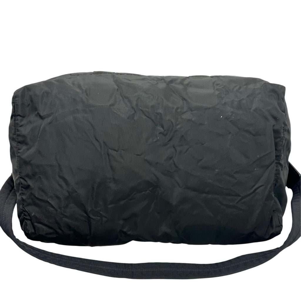 Prada Triangle Logo Boston Bag Nylon Black — view 4
