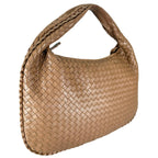 Bottega Veneta Hobo Intrecciato Handbag Lambskin Brown — view 3