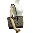 Gucci GG Supreme Petit Marmont Tote Brown Shoulder Bag — view 7