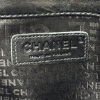 Chanel 2.55 Quilted Shoulder Bag Lambskin Black Silver Turnlock Flap — view 6