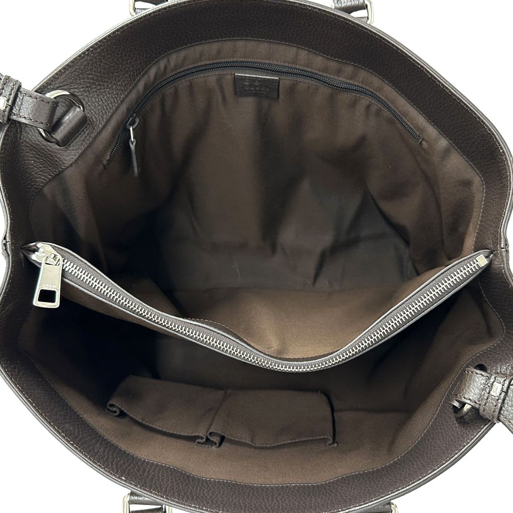 Gucci GG Canvas 2-Way Shoulder Bag Brown Beige A4 Business School Commuting — view 4