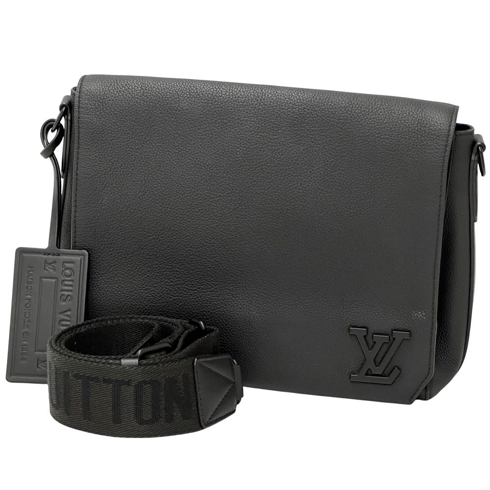 Louis Vuitton LV Aerogram Shoulder Bag Take Off Messenger Noir Black — view 7