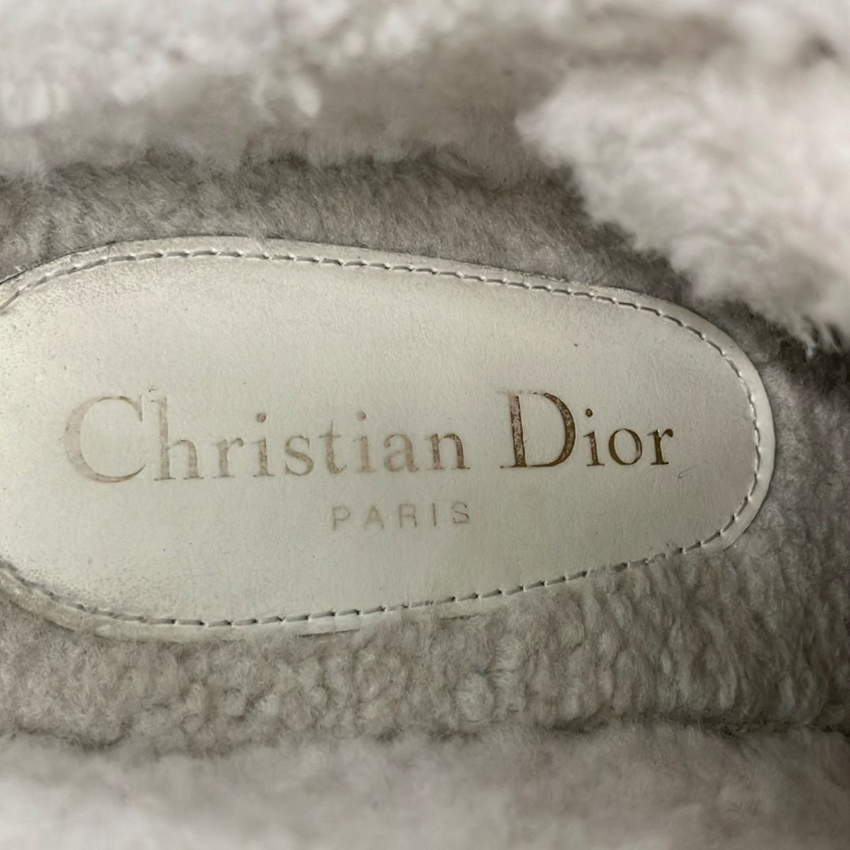Dior Sneakers 37 White Light Gray Leather Lambskin — view 5