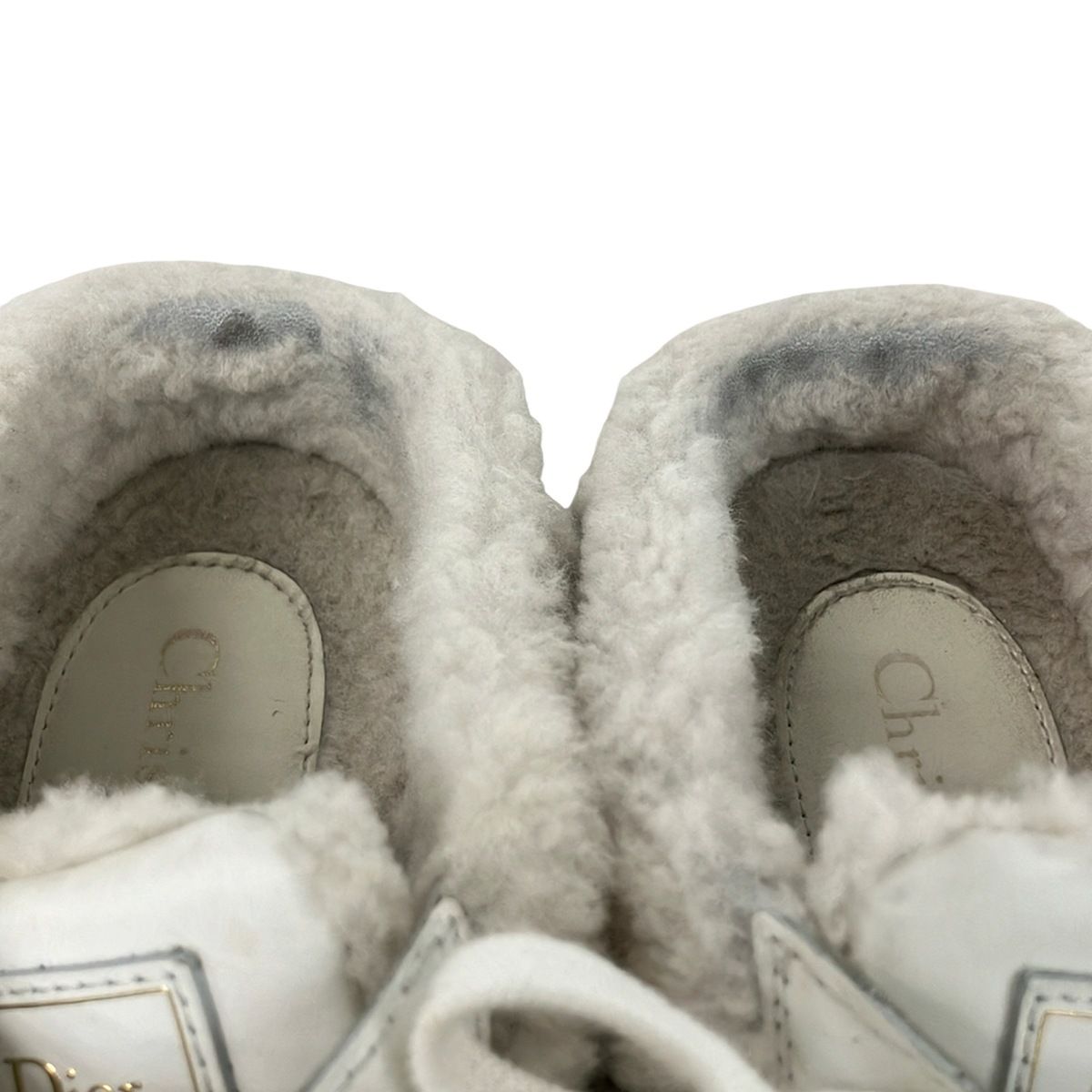 Dior Sneakers 37 White Light Gray Leather Lambskin — view 8