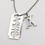Louis Vuitton Collier Charm for Gentlemen Silver Lvlogo Paris Necklace — view 2