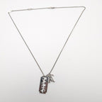 Louis Vuitton Collier Charm for Gentlemen Silver Lvlogo Paris Necklace — view 7