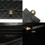 Chanel Shoulder Bag Caviar Leather Mini Quilted — view 9