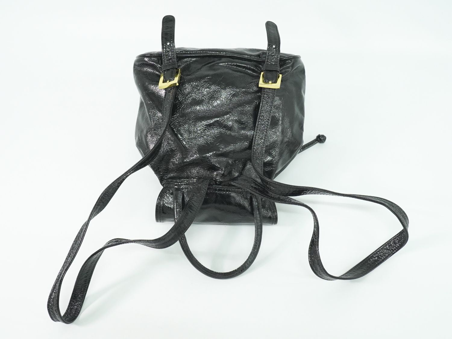 Fendi Patent Leather Backpack Black — view 4
