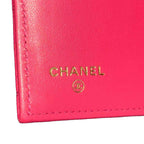 Chanel Quilted Leather Caviar Flap Wallet Bifold Pink — view 6