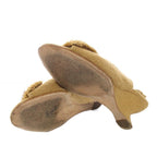 Prada Wedge Sole Sandals Strap Beads 37.5 Beige TK — view 7