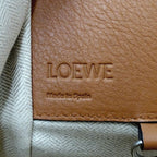 Loewe 2-Way Shoulder Bag Hammock Mini Leather Brown Black White Border — view 6