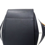 Loewe 2-Way Shoulder Bag Hammock Mini Leather Brown Black White Border — view 7