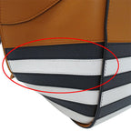 Loewe 2-Way Shoulder Bag Hammock Mini Leather Brown Black White Border — view 9