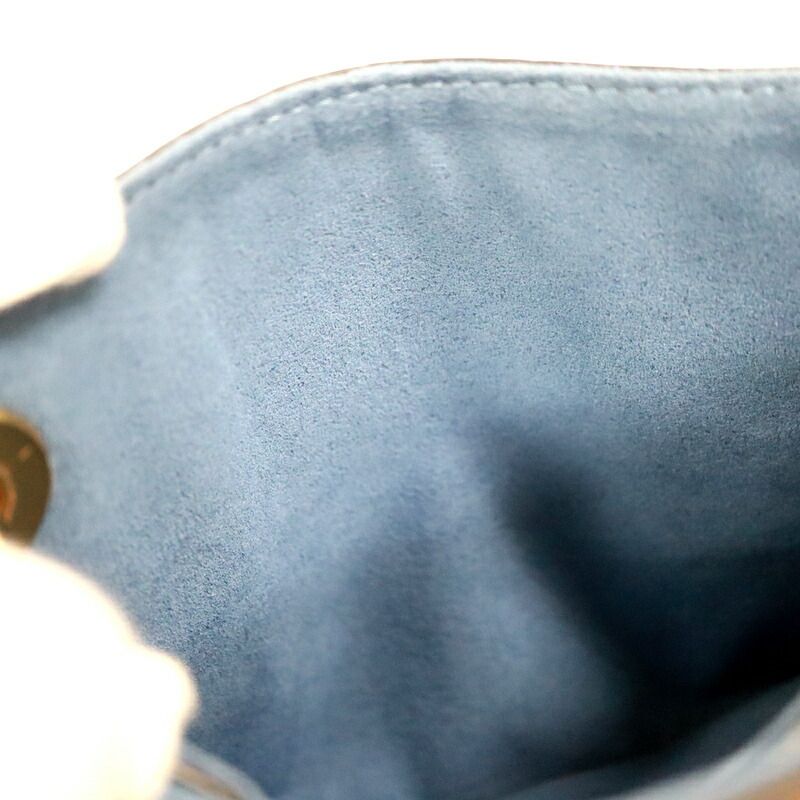 Louis Vuitton Calf Nnu BB Shoulder Bag Monogram Brown Blue — view 8