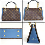 Louis Vuitton Calf Nnu BB Shoulder Bag Monogram Brown Blue — view 2