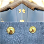 Louis Vuitton Calf Nnu BB Shoulder Bag Monogram Brown Blue — view 3