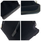 Prada Black Silver Urethane Leather Tote Shoulder Bag — view 4