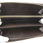 Louis Vuitton Zippy Wallet Zip Around Coin Purse Bill Brown Damier Checkered — view 5