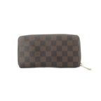 Louis Vuitton Zippy Wallet Zip Around Coin Purse Bill Brown Damier Checkered — view 2