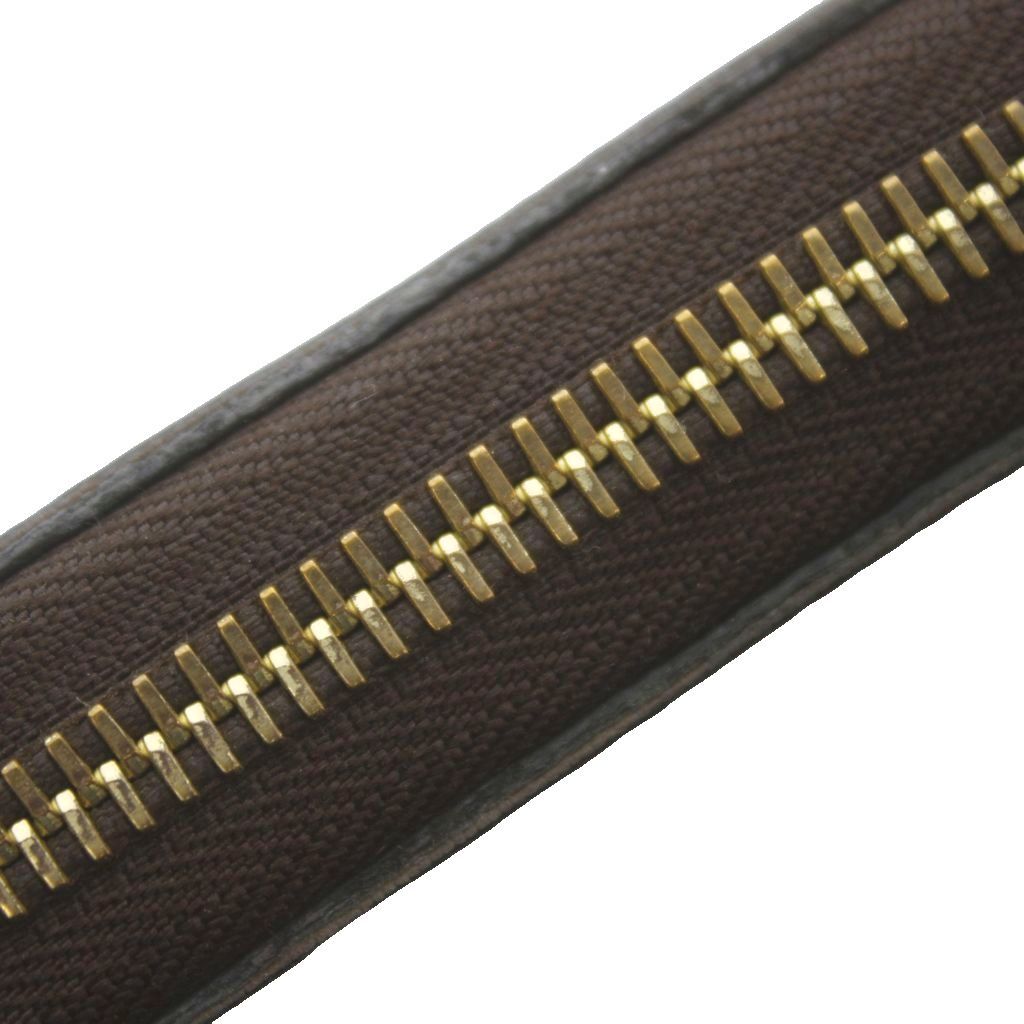 Louis Vuitton Zippy Wallet Zip Around Coin Purse Bill Brown Damier Checkered — view 6