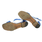 Celine Sandals Strap Suede 39 Blue KU — view 4