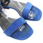Celine Sandals Strap Suede 39 Blue KU — view 6