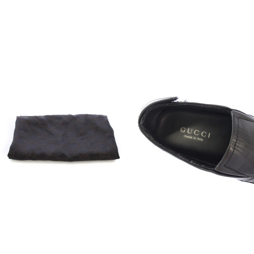Gucci Slip on Shoes Leather 35.5 Black TK — view 9