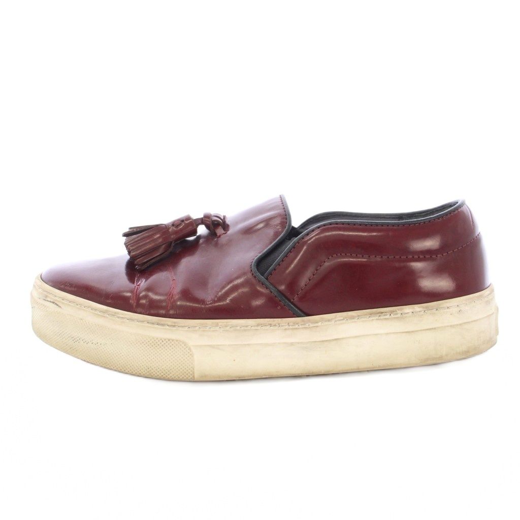 Celine Phoebe Philo Era Fringe Slip on Leather Shoes 36 Gold TK — view 2