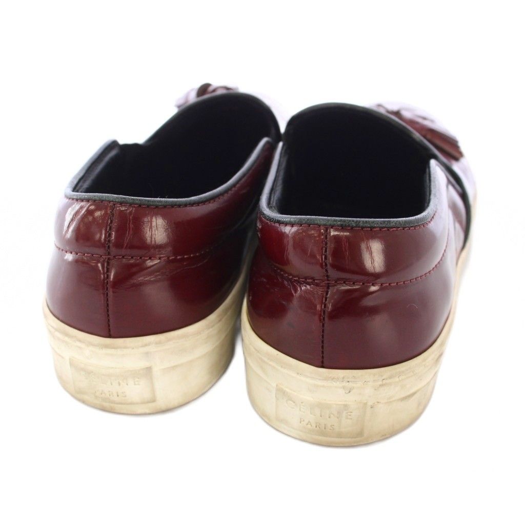 Celine Phoebe Philo Era Fringe Slip on Leather Shoes 36 Gold TK — view 6