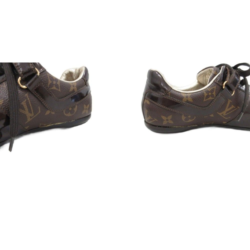 Louis Vuitton Globetrotter Monogram Sneakers Shoes Low Cut 36.5 Brown — view 9