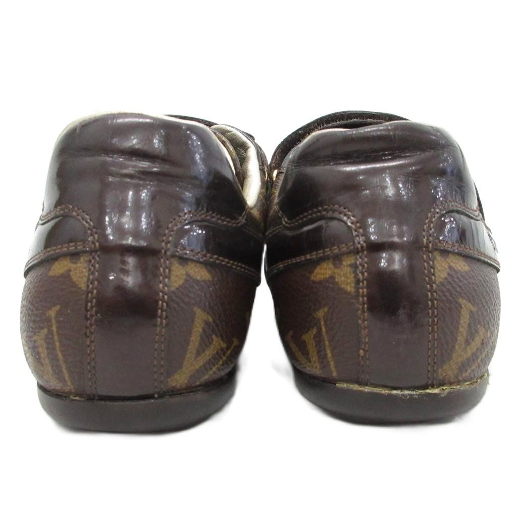 Louis Vuitton Globetrotter Monogram Sneakers Shoes Low Cut 36.5 Brown — view 3